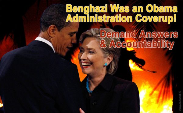 Benghazi was an Obama administration coverup, with Hillary Clintom most to blame. They did nothing and watched our people die. Demand answers and accountability!