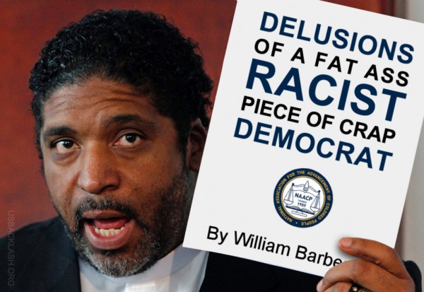 Fat Racist NC NAACP Turd Rev. William Barber Calls Black Republican Senator Tim Scott "Ventriloquist Dummy" for GOP