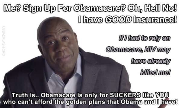 Magic Johnson Becomes Latest Entitled Celeb To Push Obamacare Flop - But Won't Be Signing Up Themselves