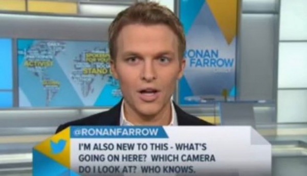 New MSNBC Flop Host Ronan Farrow Given The "Walter Cronkite Award" On 3rd Day of Broadcasting Career