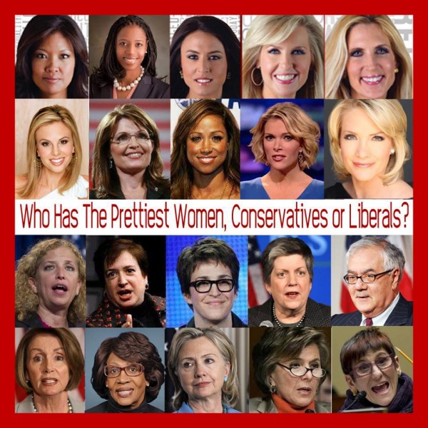 Conservative women are usually much more pretty than liberal women