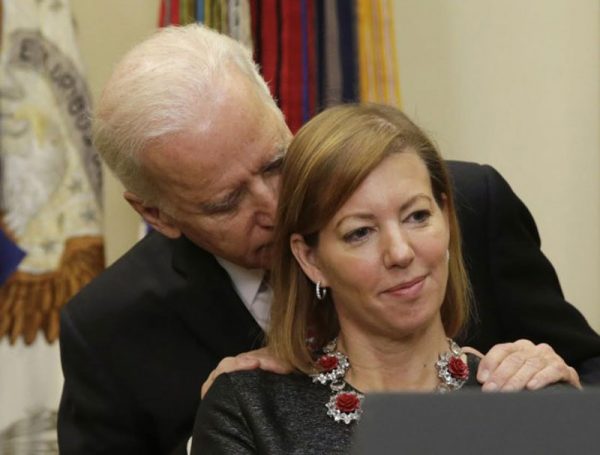 Creepy Old Man Biden Gets Handsy Again With Wife of Defense Sec. Ash Carter
