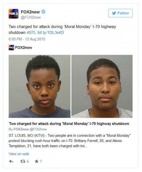Pair of Racist Lesbian Criminals Charged With Multiple Crimes After Attacking Motorist Stuck In Illegal I70 Shutdown