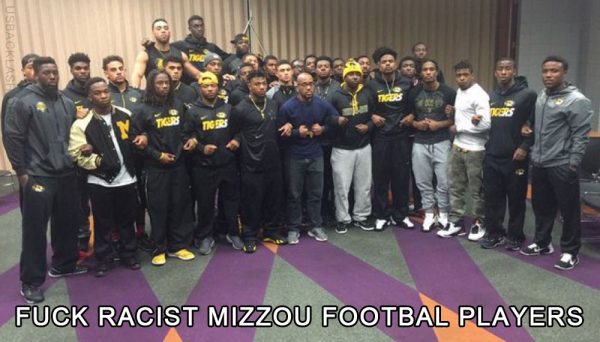 Racist Piece of Crap Mizzou Football Players Boycott All Football Activities Until University President Resigns