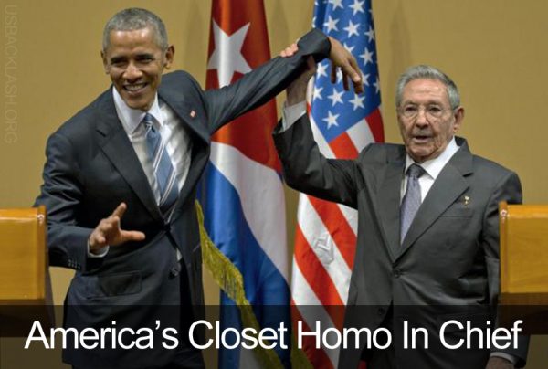 America's Closet Homo In Chief Has Limp Wrist Arm Raised By Socialist Bed-Fellow Raul Castro 