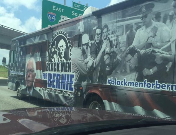 Hillary Nemesis Bernie Sanders Not Giving In - Not Giving Up - "Black Men For Bernie" Bus Spotted Rolling Through Missouri