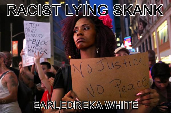 Stupid Lying Racist Black Lives Matter Skank Earledreka White Lies About Traffic Stop on 911 Call
