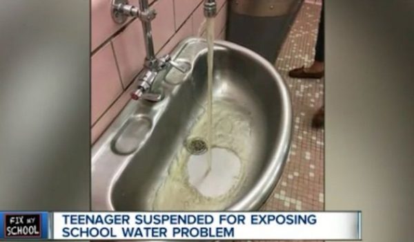 Michigan High School Student Suspended For Posting Picture of Disgusting Drinking Water In John Glenn High School