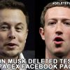 Elon Musk Deleted Tesla and SpaceX Facebook Pages After Facebook Busted in “Data Sharing Scandal”