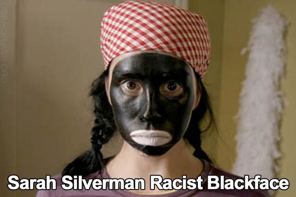 racist-cunt-sarah-silverman-blackface