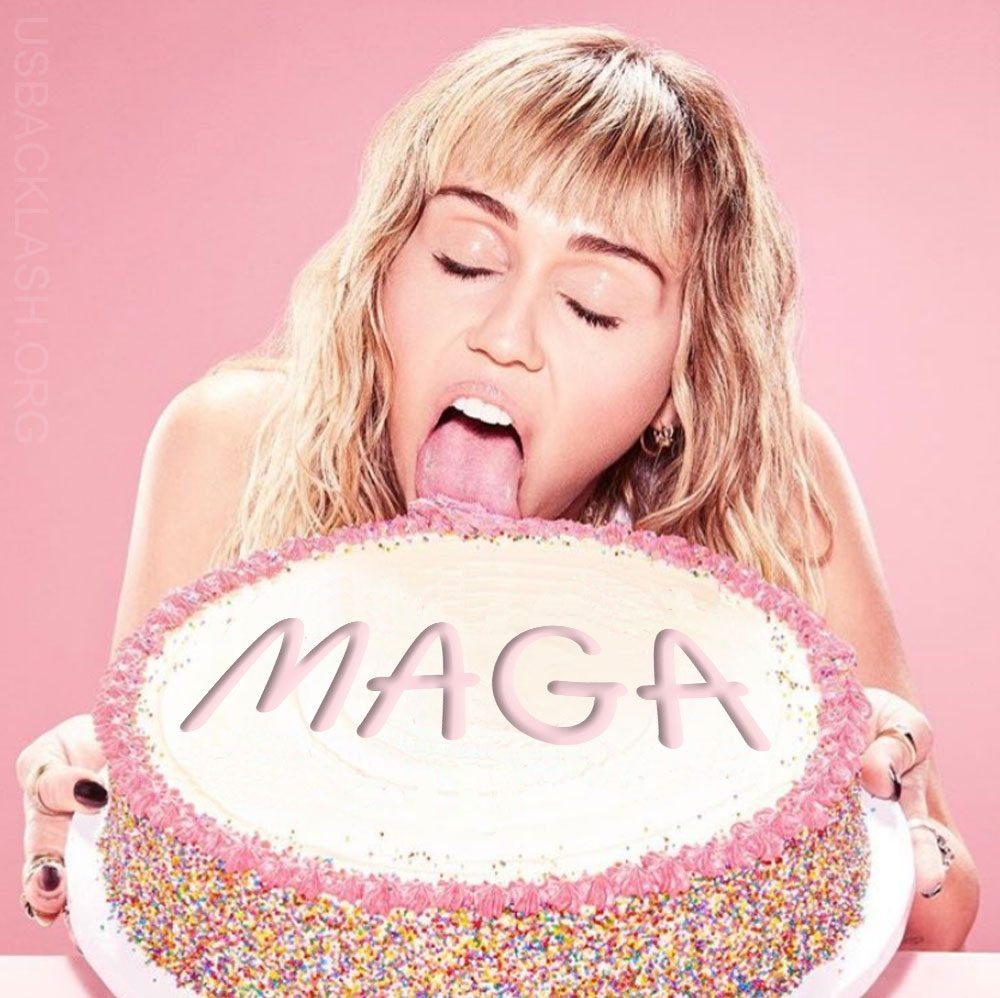 disgusting-skank-miley-cyrus-licks-maga-cake